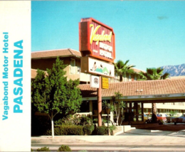 Vintage 1970s Vagabond Motel Pasadena CA Multi-View Unposted Panorama Postcard - £14.91 GBP