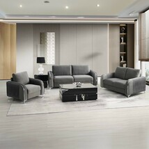 Wenona 59" Loveseat, Gray Velvet - $795.00