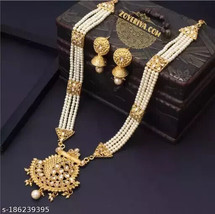 Jawaharat Kundan Necklace and Earrings unique,stylis jewelry set - £23.37 GBP