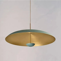 Modern Disc Pendent Lamp Handmade Metal Chandelier Fixture Elegance Light - £259.64 GBP
