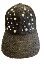 Cap Womans Black Indigo Soul Baseball Hat One Size Sparkly Pearls - $17.63