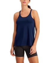 allbrand365 designer Womens Activewear Solid Strappy Tank Top,Indigo Sea,Small - £20.09 GBP