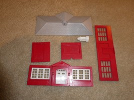 Vintage 1950s O Scale Plasticville Red Gray Schoolhouse Building #3 - £14.90 GBP