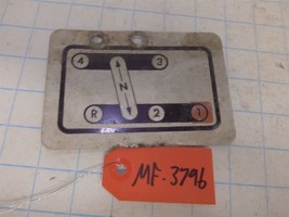 Massey Ferguson 1446 MF-12 10 Tractor Shift Pattern Plate