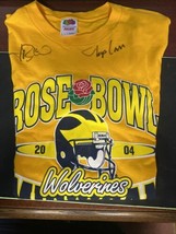 2004 Rose Bowl Big Ten Champions Michigan Wolverines  Mens T Shirt Yellow Large - £23.40 GBP