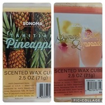 Two Packages Sonoma Wax Cubes Melts Summer Berry Lemonade Tahitian Pinea... - $11.29