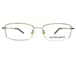 Cutter &amp; Buck Eyeglasses Frames Hillcrest Silver Rectangular Full Rim 53-16-140 - £44.04 GBP