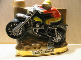 Very Rare 1972 Ezra Brooks Motorcycle Whiskey Decanter Heritage China 185 Liquor - £79.24 GBP