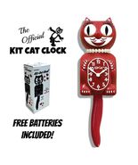 SPACE CHERRY RED LADY KIT CAT CLOCK 15.5&quot; Free Batteries USA New Kit-Cat... - $69.99