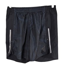 Adidas Mens Running Shorts Large End Ocean Plastic L7 Black Blue 7 Inseam - $34.65