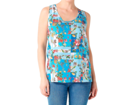 Tolani Collection Tank with Floral Printed Shell - SKY, LARGE - £19.16 GBP