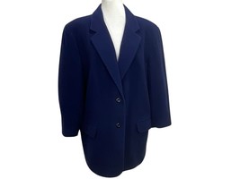Lord &amp; Taylor, The American Woman Wool Blend Blazer S 20W Two-Button Vintage Y2K - £24.88 GBP