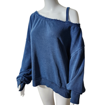 We The Free + Free People XL Slounchy On the Edge Pullover Sweatshirt Thumbholes - £56.68 GBP