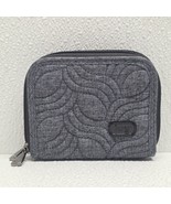 LUG Splits Wallet Gray Quilted Double Zip Around Wallet RFID - $31.80 CAD