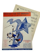 Thanks for the Memory VTG 1937 Sheet Music Soundtrack WC Fields Shirley Ross - $8.86