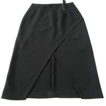 NWT Alice + Olivia Denby in Black Wrap Crossover Ponte Pencil Skirt 4 $250 - £40.67 GBP
