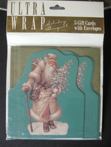 Holiday Bouquet Package of Five (5) Old St. Nick Cards w/Envelopes - Made in USA - £10.26 GBP