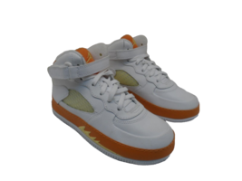 Authenticity Guarantee 
Air Jordan Girl&#39;s AJF 5 (PS) Athletic Shoe White/Carr... - £68.32 GBP