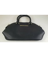 Gretchen Christine Black Leather Purse Handbag with Hand Stap Gold Tone ... - €120,35 EUR