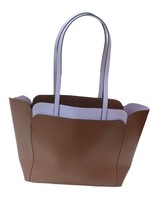 KATE SPADE Leather Double Pocket Tote Magnolia Street Brown / Purple - £94.93 GBP