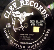 Dizzy Gillespie with Strings-10&quot; LP-1953-VG+ Clef Records MG C-136 - £20.09 GBP