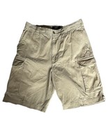 Vtg Y2K Abercrombie &amp; Fitch Cargo Shorts Men’s 33 Distressed Khaki Heavy... - £23.57 GBP