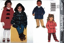 Boys' & Girls' COAT & PANTS 1994 Butterick Pattern 3578 Sizes 5-6-6x UNCUT - $12.00