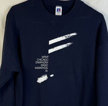 Vintage Russell Athletic Sweatshirt Crewneck 50/50 XL Single V USA Navy 80s 90s - $34.99