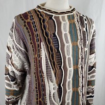 Vintage Cotton Traders Textured Cotton Sweater XL Hip Hop 80s Biggie Cosby - £75.04 GBP