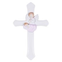 Roman New Baby 7.25" H Valencia Girl Guardian Cross - $24.73