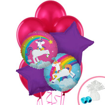 Birthdayexpress Fairytale Unicorn Rainbow Party Supplies Balloons Bouquet - £49.54 GBP