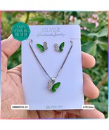 925 Silver Pendant Earrings Set With Imported Rodium Chains - Regal Coll... - $46.00+