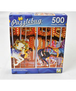 Jigsaw Puzzle 500pc Old Fashioned Carousel Horses New Puzzlebug TY98 - $281.78 MXN