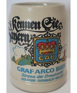 GAB Graf Arco Bier Adldorf Birnbach Valley Stoneware Beer Mug Germany 0.5 L - $325.91 MXN