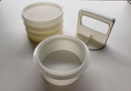 Vintage Tupperware 882-47 Hamburger Press/3 Keepers/Ring #882 #884 #883 with LID - £7.79 GBP