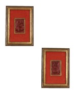 Coppia Di (2) Incorniciato Antico Asiatico Cinabro Sculture 11 7/20.3cmx... - $25,253.63 MXN