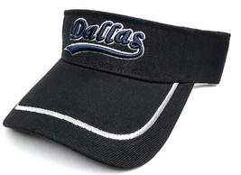 Dallas City Black Embroidered Hat Cap Golf Sun Visor Adult Men&#39;s Adjustable - $7.99