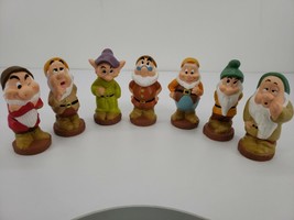 Disney 7 Dwarfs Squeak Toy Set 5.5 inches Tall - $88.94