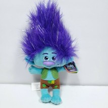 DreamWorks Trolls World Tour Branch Plush Stuffed Animal Purple Hair 10&quot;... - £13.44 GBP