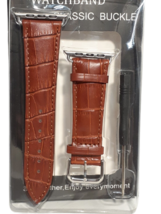 For Apple Watch Series iWatch 38mm Leather Watch Band Strap, Brown - £6.13 GBP