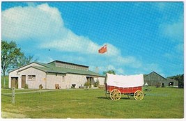 Postcard Conestoga Wagon Museum Bldg Pioneer Village Doon Near Kitchener Ontario - $1.97