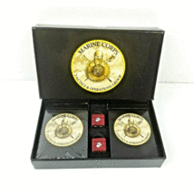 Marine Corps 2 Pack Playing Cards &amp; Dice Box Gift Set Tactics &amp; Operations Group - £15.96 GBP