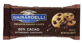 Ghirardelli Bittersweet Chocolate Baking Chips Case of 12 packets, 10 oz pouch - $85.99