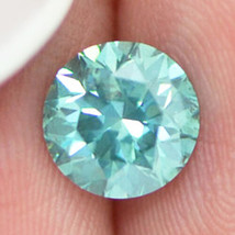 Round Shaped Diamond Fancy Blue Color Real Loose SI1 Natural Enhanced 1.31 Carat - £1,019.17 GBP