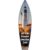 All Who Wander Not Lost Novelty Mini Metal Surfboard MSB-084 - £13.58 GBP