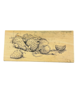 Stampa Rosa House Mouse Sleeping with Strawberries Rubber Stamp 1998 No. 11 - £7.65 GBP