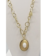 Chico&#39;s Nyssa Reversible Faux Carnelian White Jade Carbochan Chain 35&quot; N... - $20.60 CAD