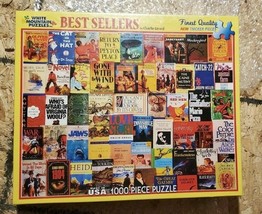 BEST SELLERS Jigsaw Puzzle 1000 pieces by White Mountain has vintage book covers - £52.30 GBP