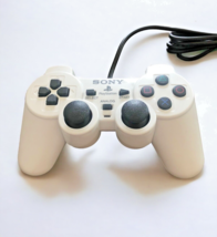 PS2 Controller for Sony PlayStation 2 DualShock White Wired Remote - USED/Tested - £14.91 GBP