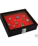 RING CASE rings box storage display for pins badges 36 Home Storage Jewelry - $28.45